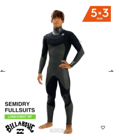 빌라봉　남자 세미드라이 서핑슈트  5/3   일본생산  재고소진 할인!!