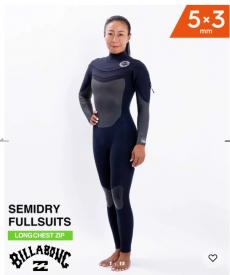 빌라봉　여자  세미드라이 서핑슈트  5/3   일본생산  재고소진 할인!!