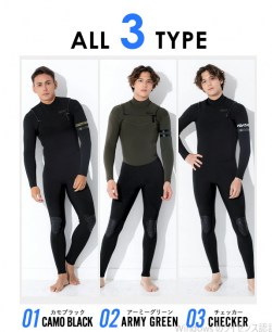 FELLOW 일본 서핑 웻슈트 풀슈트 체스트집  3mm  3종류  납기 약 12일 송료무료